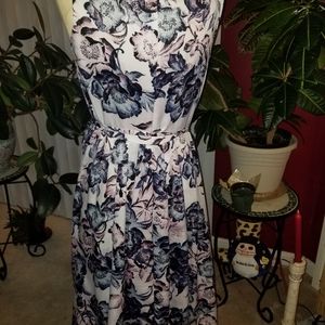 Vera wang silky floral dress